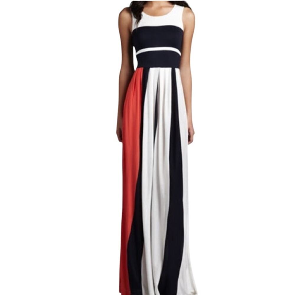 French Connection Maxi Dress – Sleeveless Colorblock Comfortable Chic